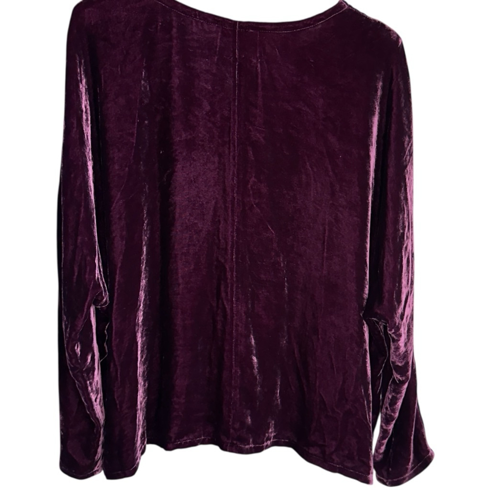 Eileen Fisher Purple Long Sleeve Top - Picture 2 of 6